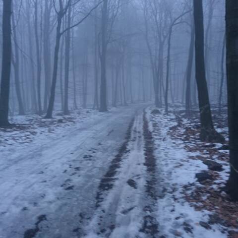 Utlačený podklad sa premenil na ľad.