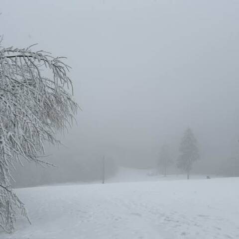 Aj dnes na Pezinskej Babe sneží.