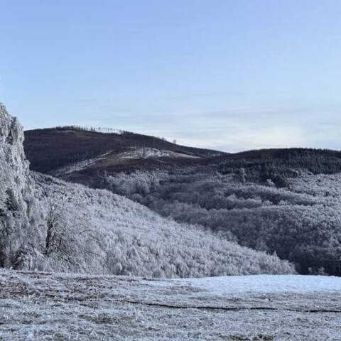 Námraza začala padať.